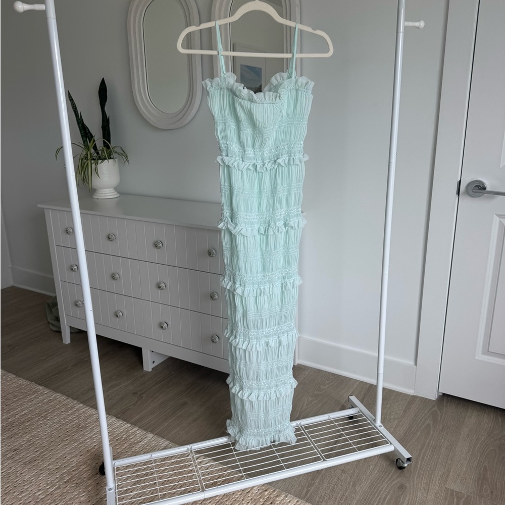 Commense Light Green Textured Dress